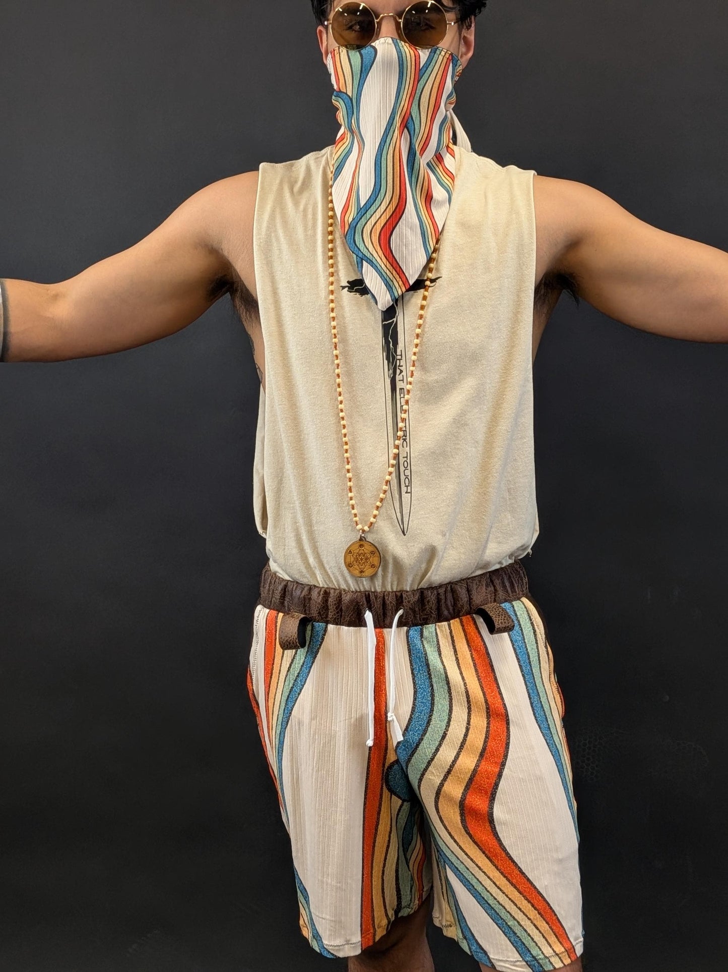 Retro Rainbow Swirl Bandana