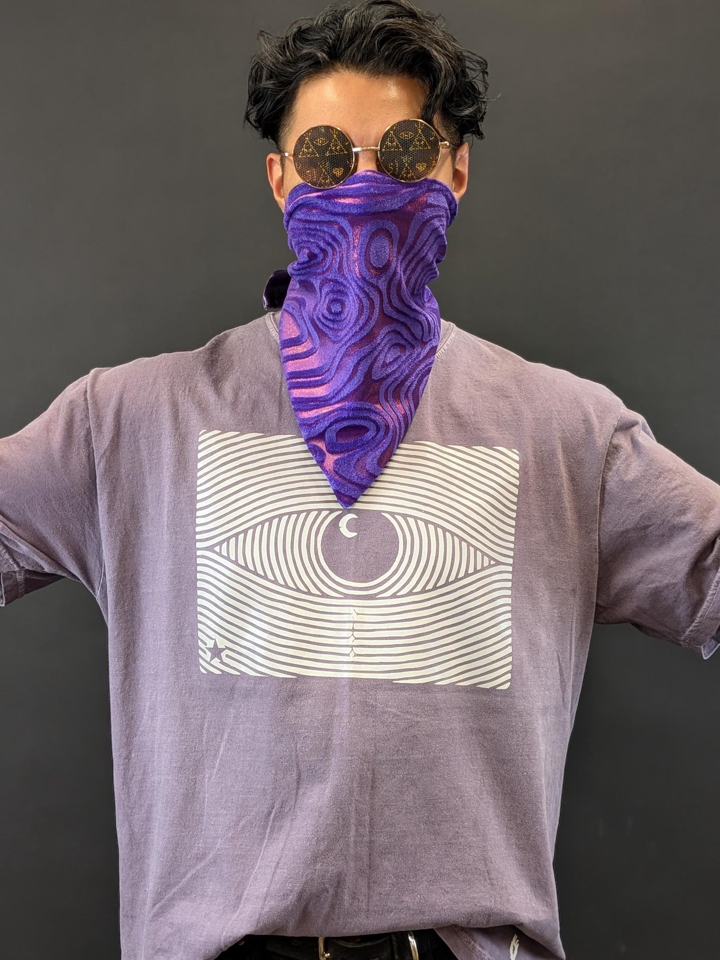 Purple Psychedelic Swirl Bandana