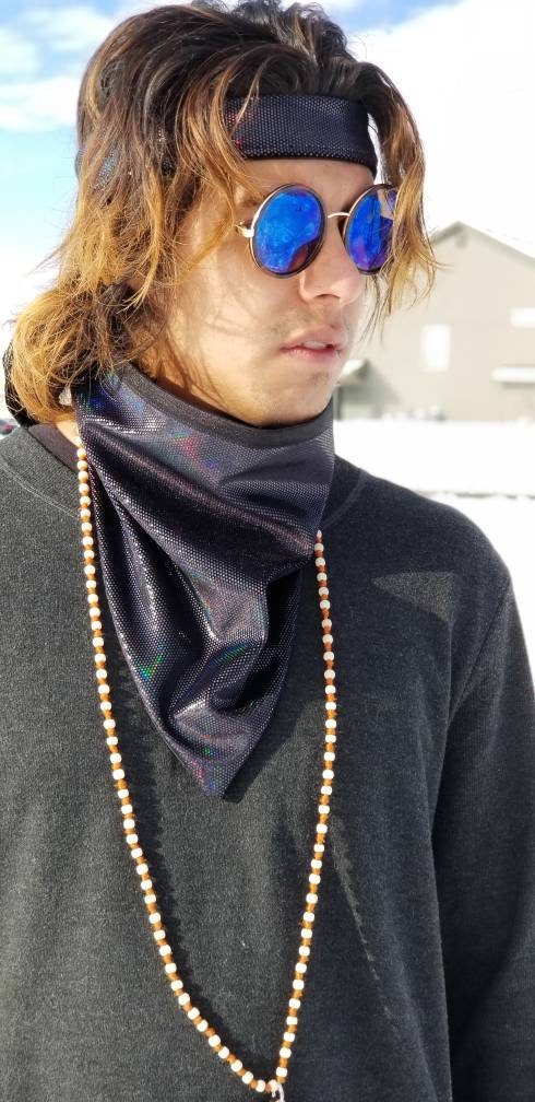 Black Iridescent Bandana