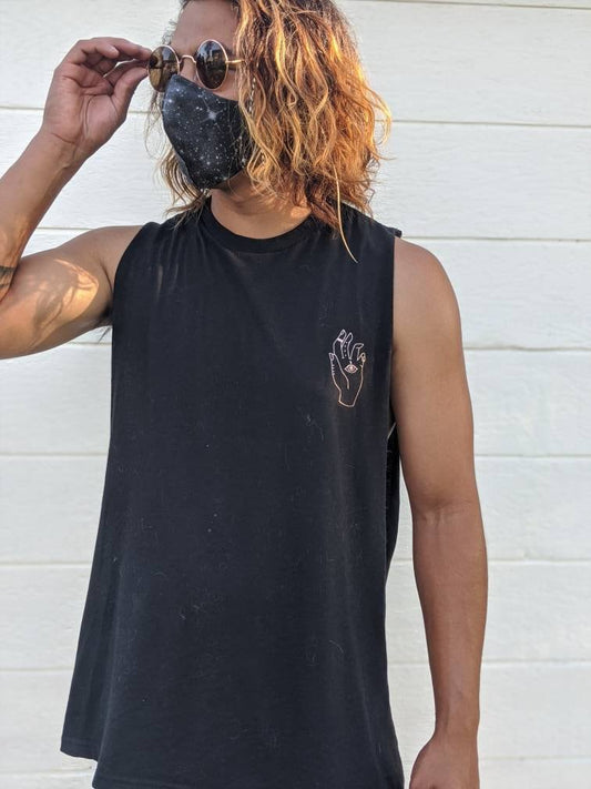 Mystic Sun Graphic Cut Off Shirt