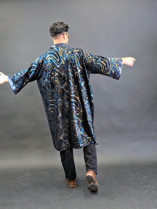 Holographic Velvet Mid Length Kimono