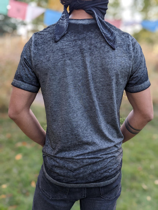 Reflective Hand Graphic Acid Wash T-Shirt