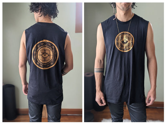 Mystic Ouroboros Eye Cut Off Tank
