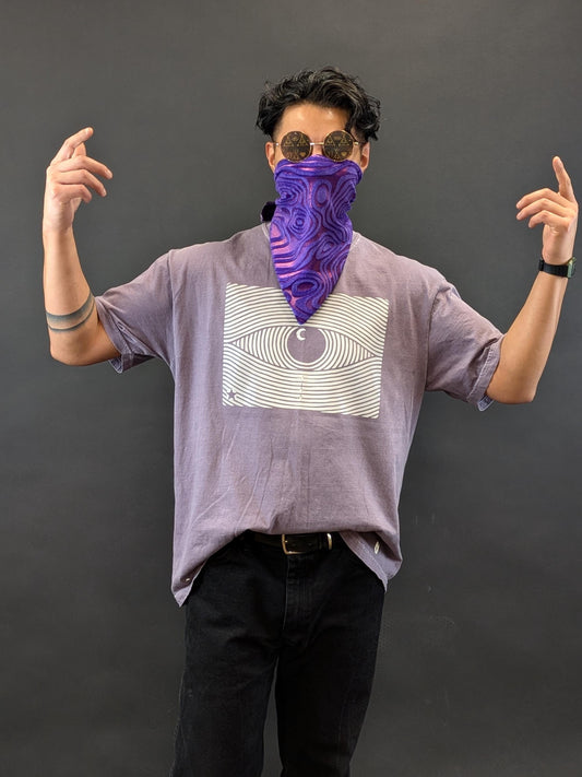 Purple Psychedelic Swirl Bandana