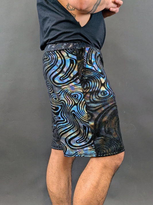 Psychedelic Swirl Drawstring Shorts