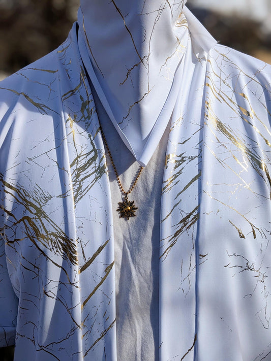 Gold Quartz Marble Kimono