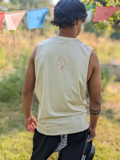 Mystic Sun Graphic Cut Off Shirt
