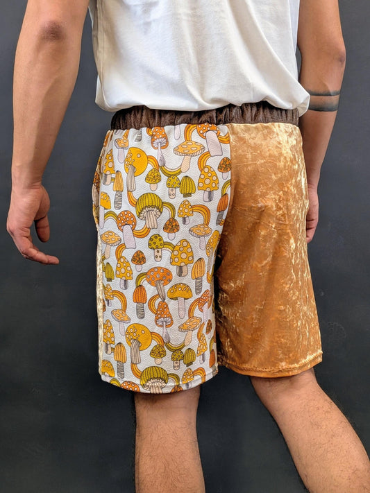 Retro Mushroom Velvet Shorts