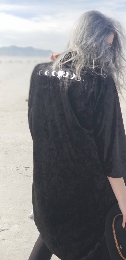 Reflective Moon Phases Festival Cloak