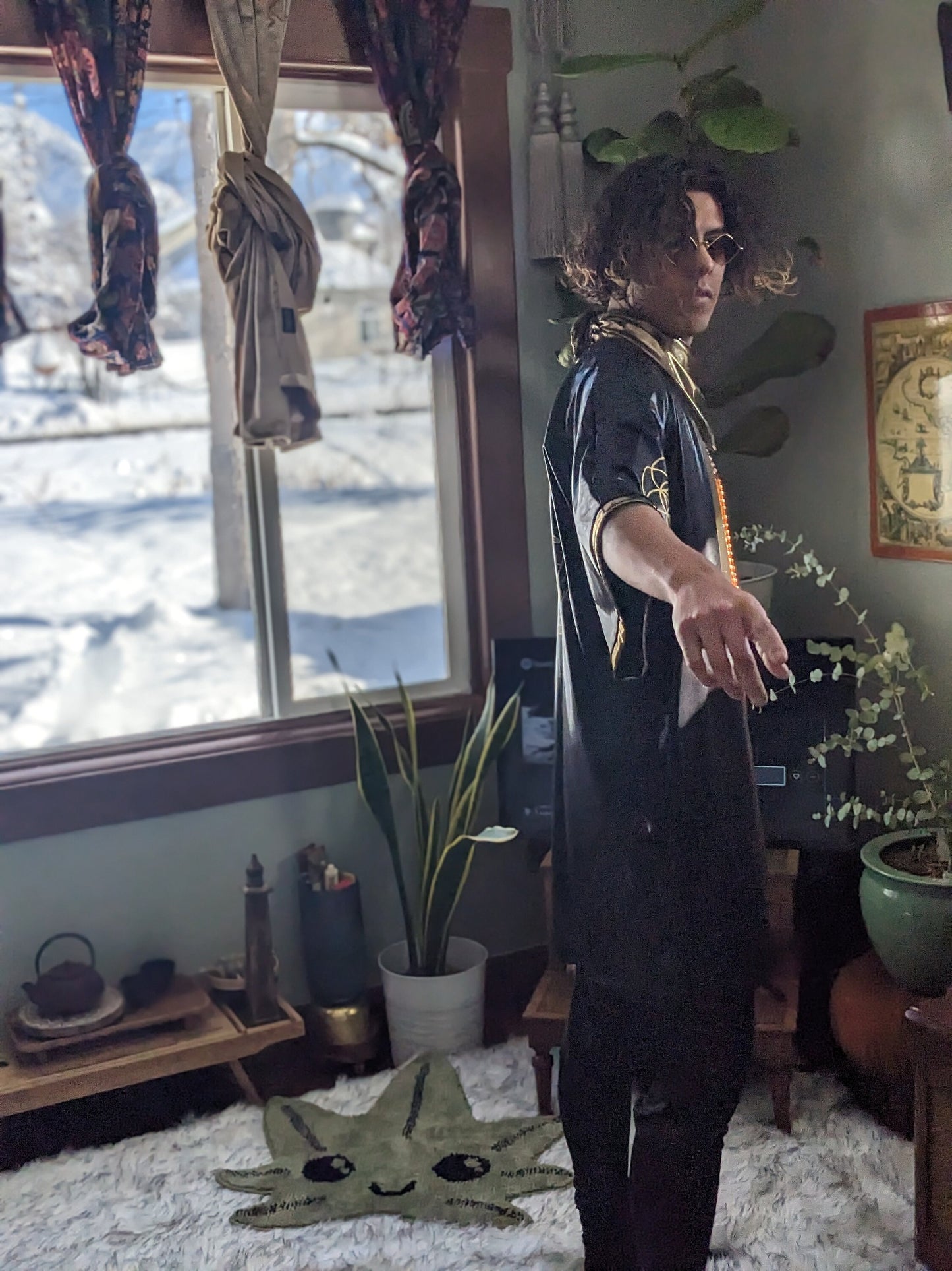 Yin Yang Festival Kimono: Sacred Geometry Cloak