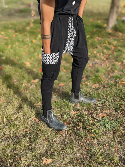 Reflective Seed of Life Harem Pants