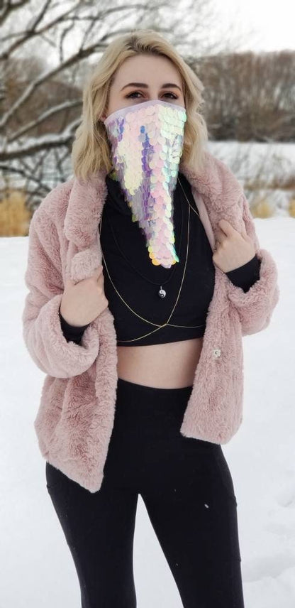 Holographic Sequin Bandana