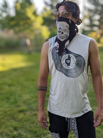 Reflective Graphic Cut Off Shirt