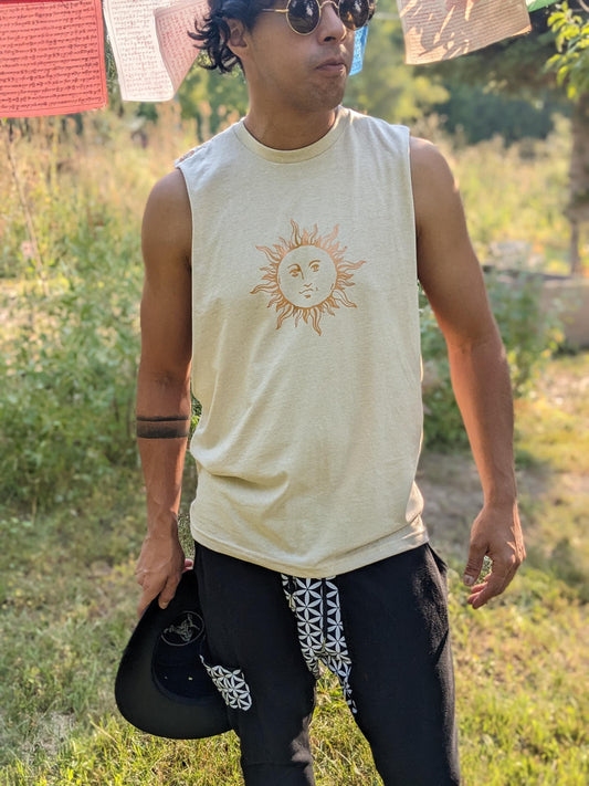 Mystic Sun Graphic Cut Off Shirt