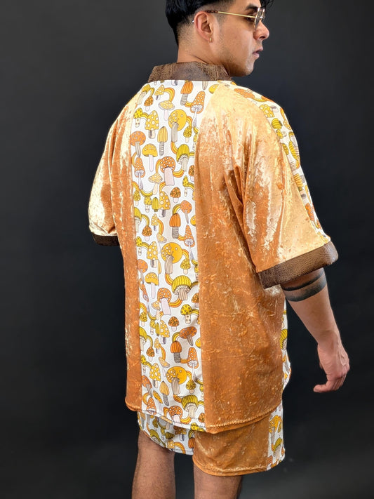 Retro Mushroom Kimono & Short Set