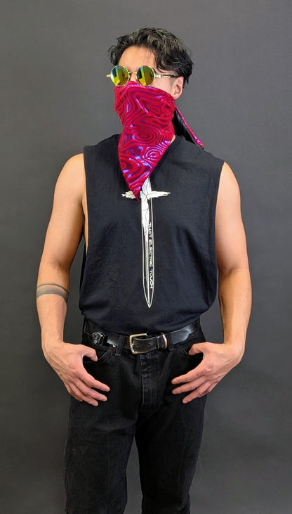 Red Holographic Swirl Bandana