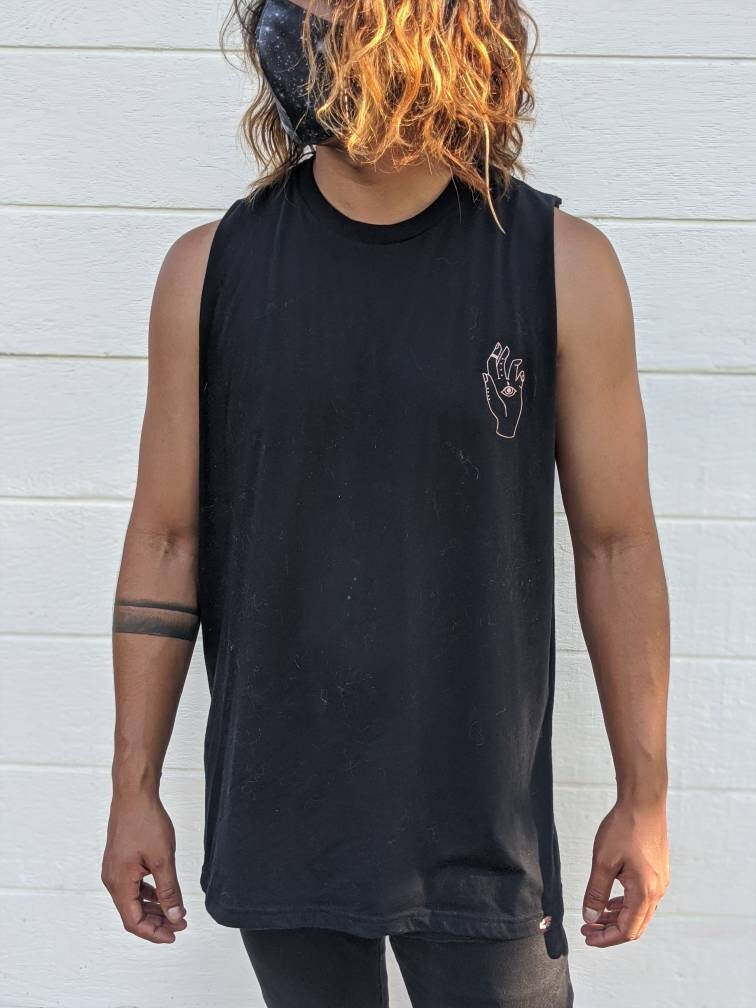 Mystic Sun Graphic Cut Off Shirt
