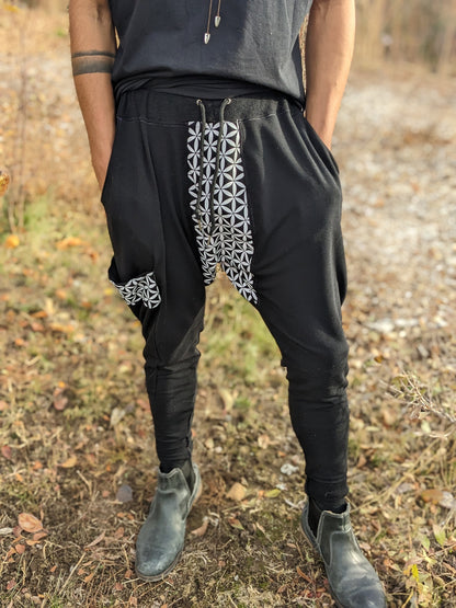 Reflective Seed of Life Harem Pants