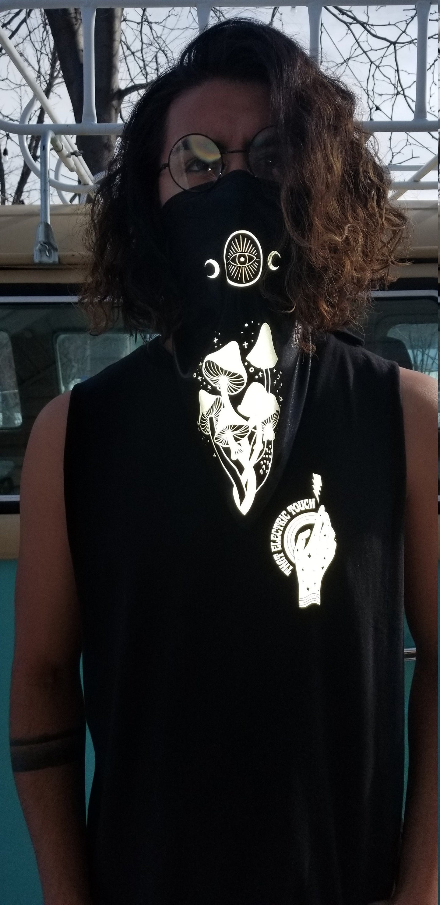 Reflective Mystic Mushroom Bandana