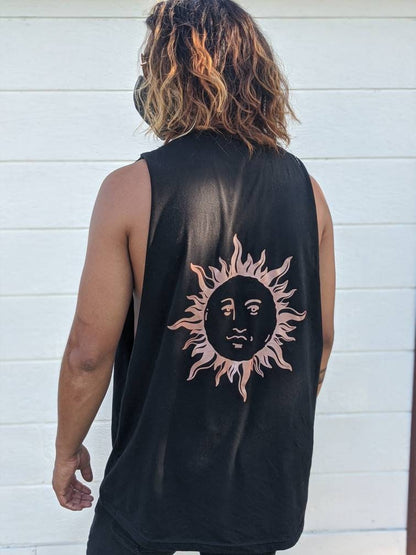Mystic Sun Graphic Cut Off Shirt
