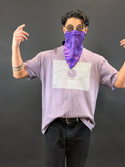 Purple Psychedelic Swirl Bandana