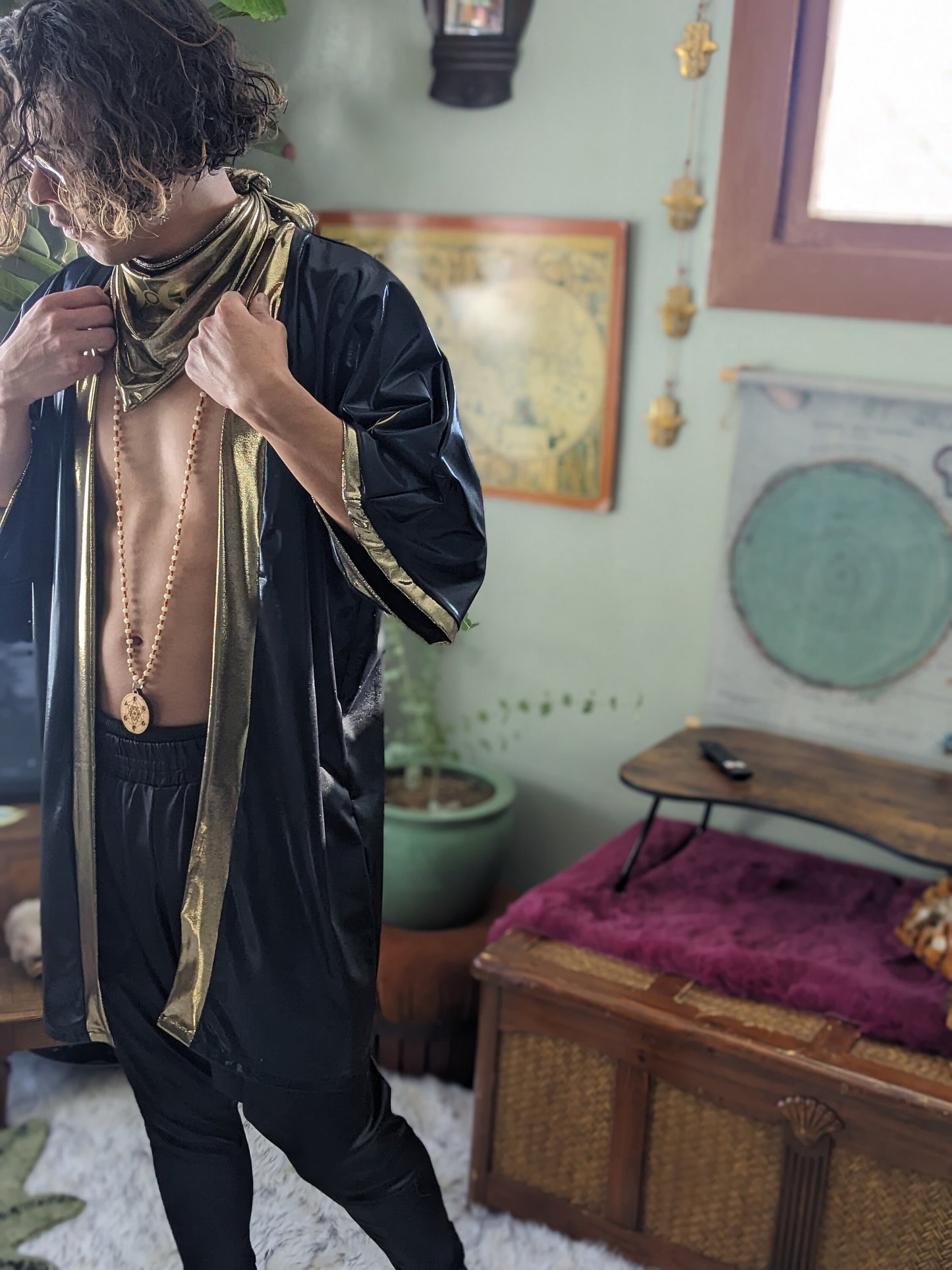 Yin Yang Festival Kimono: Sacred Geometry Cloak