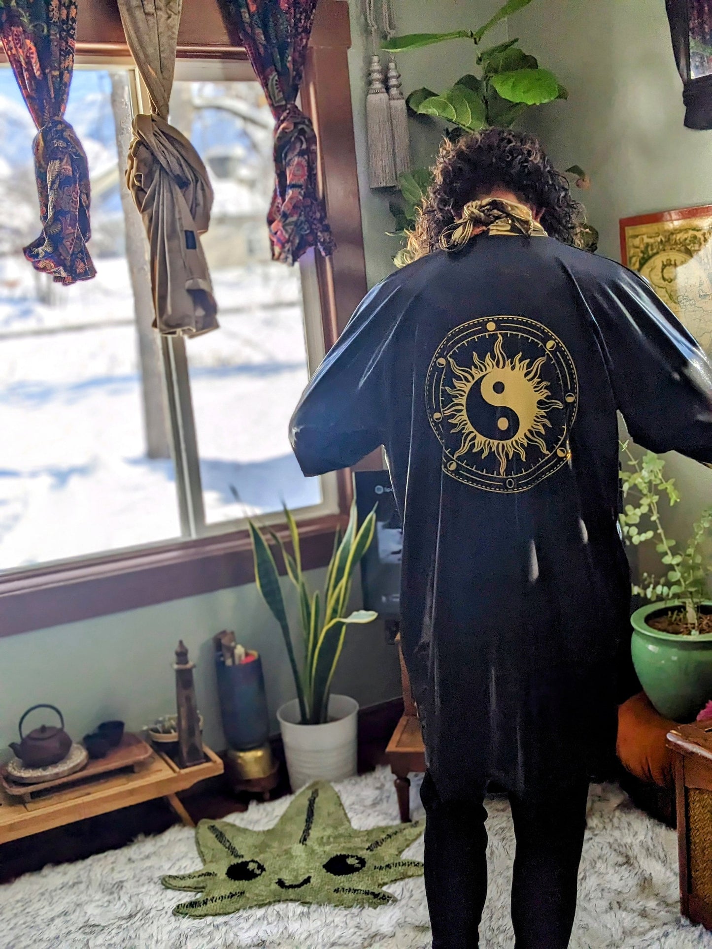 Yin Yang Festival Kimono: Sacred Geometry Cloak