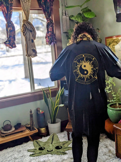 Yin Yang Festival Kimono: Sacred Geometry Cloak