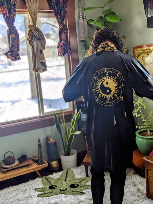 Yin Yang Festival Kimono: Sacred Geometry Cloak