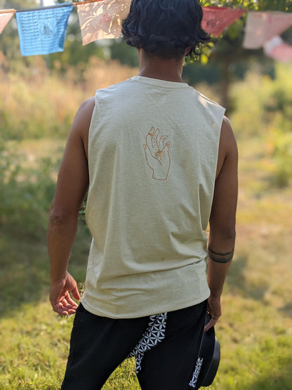Mystic Sun Graphic Cut Off Shirt