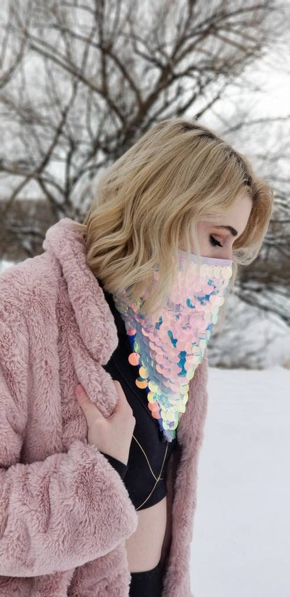 Holographic Sequin Bandana