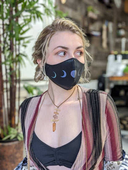 Reflective Moon Phases Face Mask