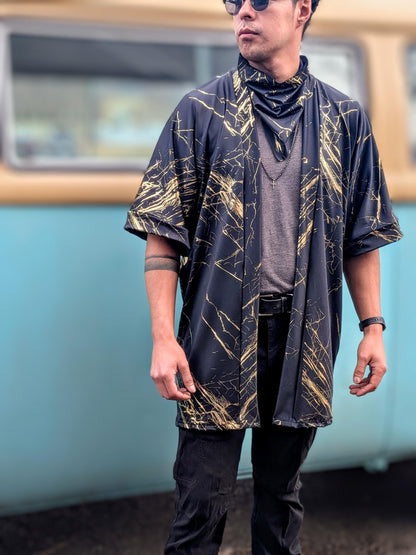 Black Quartz Marble Kimono: