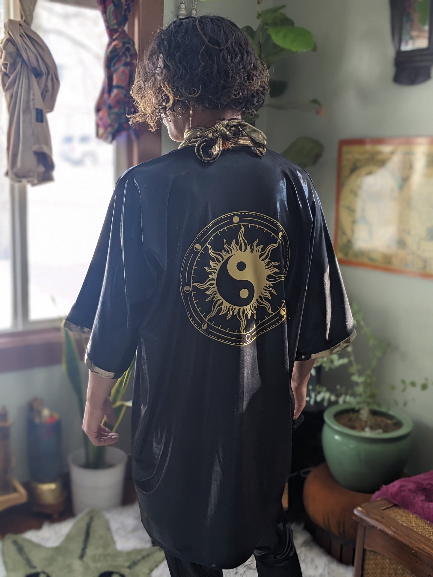 Yin Yang Festival Kimono: Sacred Geometry Cloak