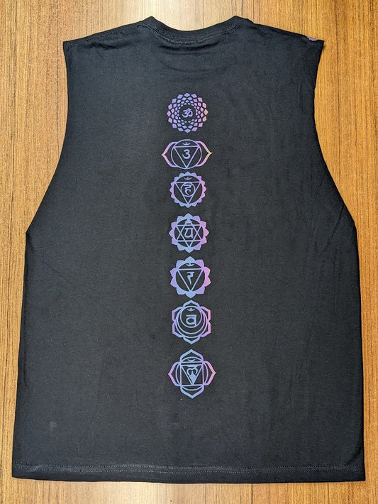 Reflective Chakras Cut Off Shirt