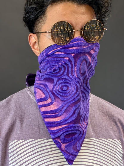 Purple Psychedelic Swirl Bandana