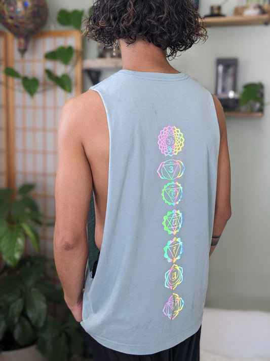 Men's Reflective Chakra Cut Off Shirt