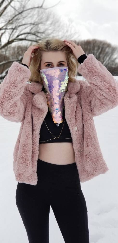 Holographic Sequin Bandana