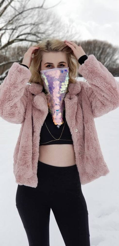 Holographic Sequin Bandana