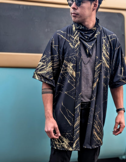 Black Quartz Marble Kimono: