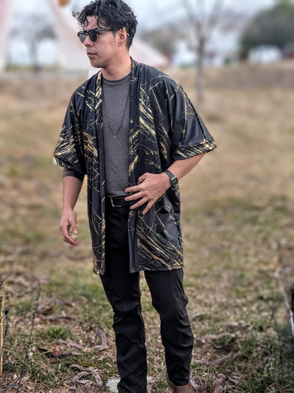 Black Quartz Marble Kimono: