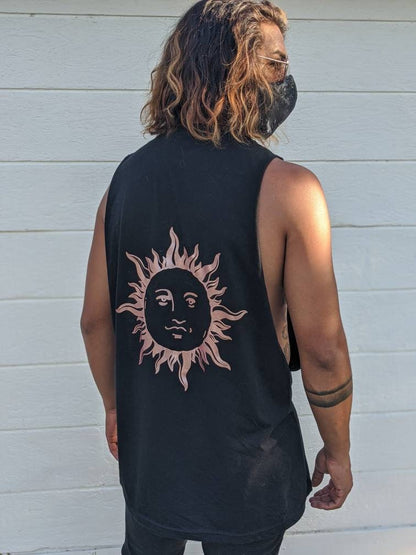 Mystic Sun Graphic Cut Off Shirt