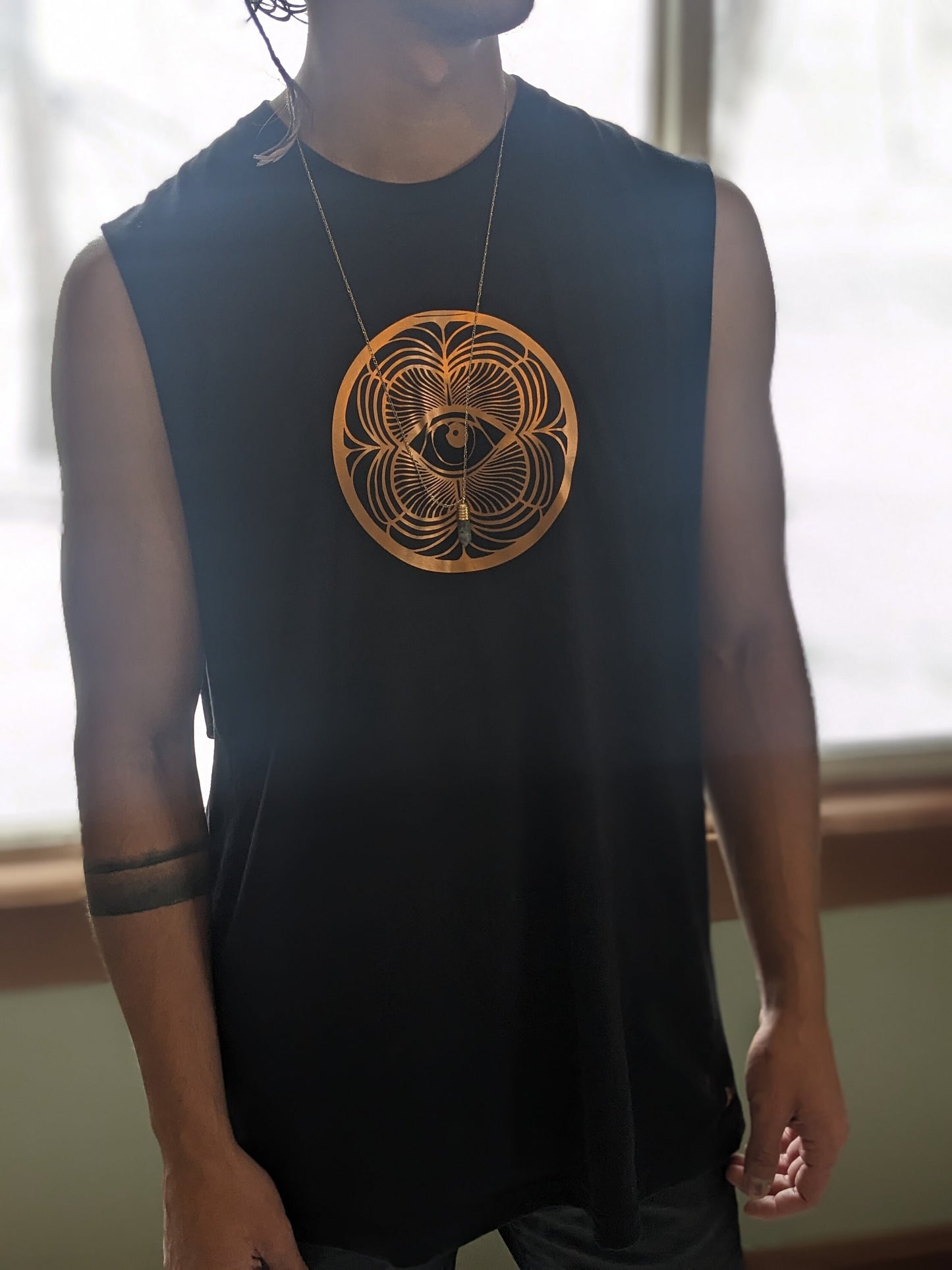 Mystic Ouroboros Eye Cut Off Tank