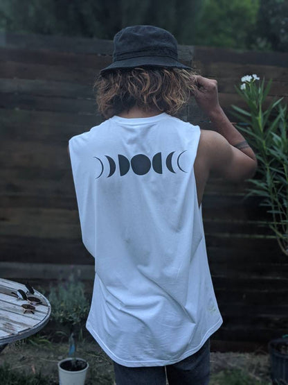 Reflective Moon Phase Muscle Tank