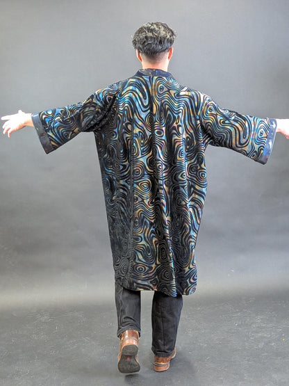 Holographic Velvet Mid Length Kimono