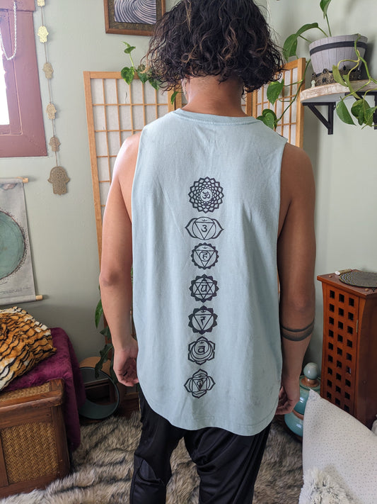 Men's Reflective Chakra Cut Off Shirt