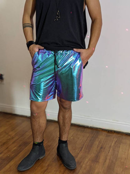 Electric Blue Drawstring Shorts