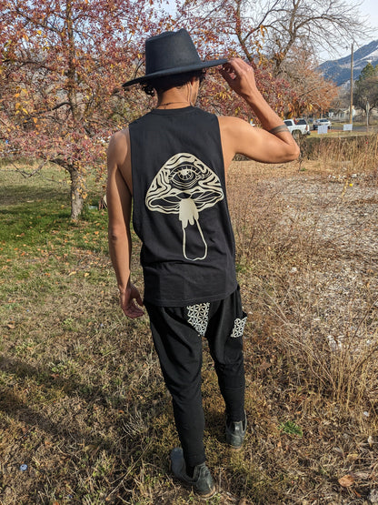 Reflective Mushroom Muscle Tank