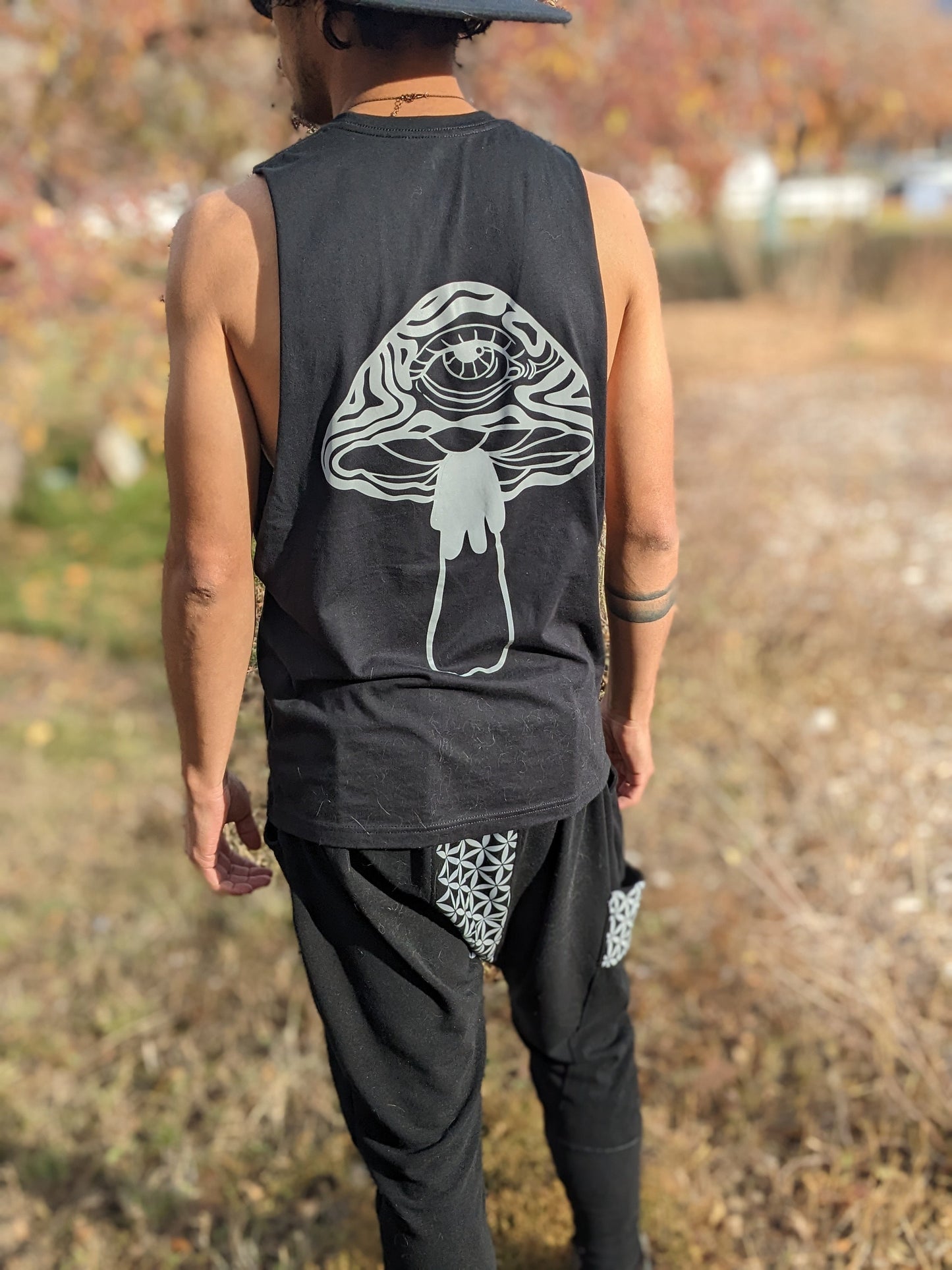Reflective Mushroom Muscle Tank