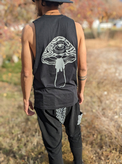 Reflective Mushroom Muscle Tank